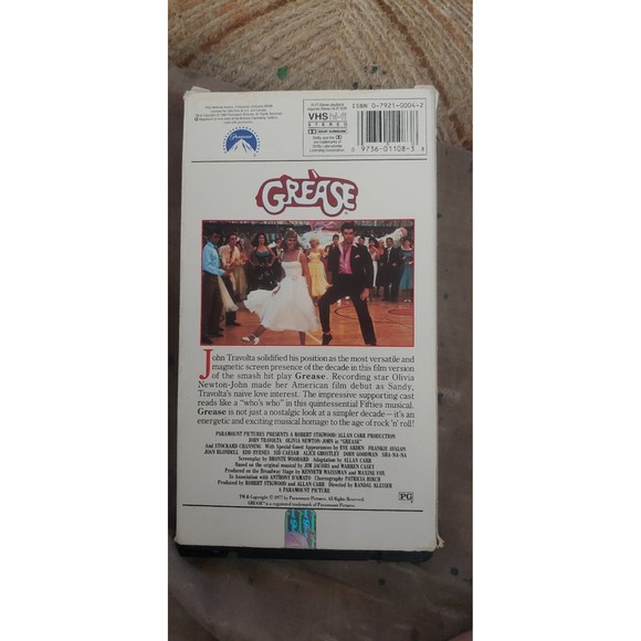 Grease Movie VHS Tape with John Travolta and Olivia Newton John - Picture 2 of 4